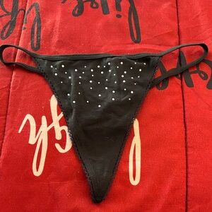 Victoria's Secret Black Panties with bling